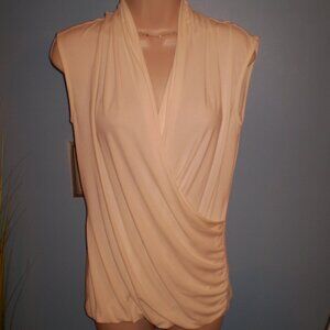 VINCE CAMUTO CREAM/IVORY SLEEVELESS BLOUSE/TOP SZ MED